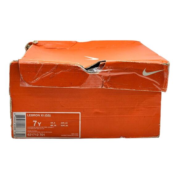 Nike LeBron 11 GS All Star 621712-701 Cashmere Green Glow Shoe EU 40 US 7Y - NWB - Picture 9 of 9